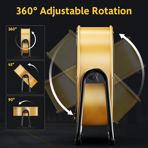 image for Simple Deluxe 20 Inch Heavy Duty Metal Industrial Drum Fan, 3 Speed Fl