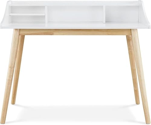 Miniatura 4 de Alton - Escritorio para computadora de escritura, estación de trabajo para computadora portátil, mesa de estudio simple retro para oficina en casa,