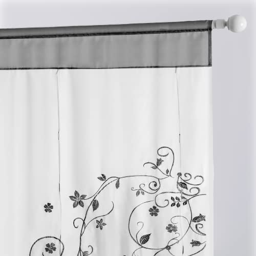 SIMPVALE Tenda di Finestra ricamo floreale Store