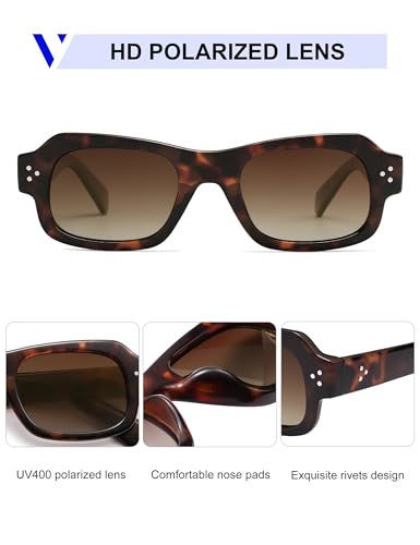 VANLINKER Trendy Small Square Polarized Sunglasses for Women Men Retro Shades VL98384