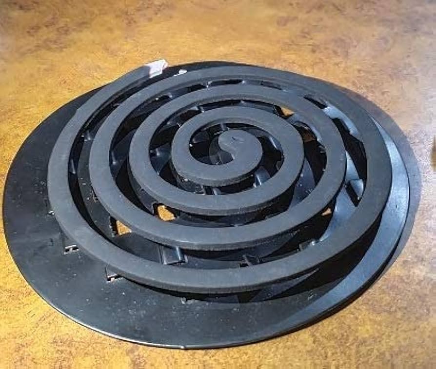 Mosquito Coil Replacement Stand,Black Colored Heart Cutting Iron