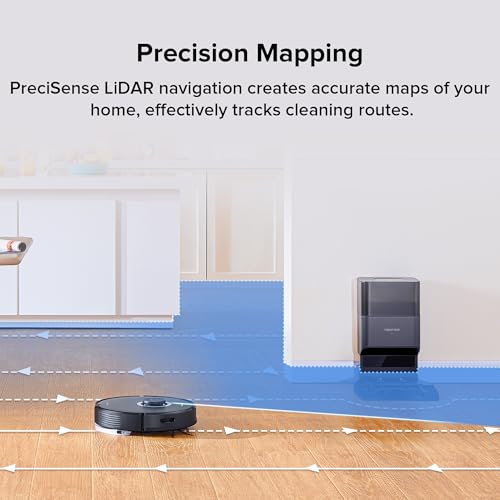 Image of roborock Q7 Max+ Robot Vacuum and Mop with Auto-Empty Dock Pure, Hands-Free Cleaning for up to 7 Weeks, APP-Controlled Mopping, 4200Pa Suction, No-Mop&No-Go Zones, 180mins Runtime(Renewed)