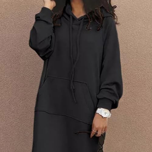 Robe pull épaisse anti-froid | Coupe ample confortable avec capuche - 2