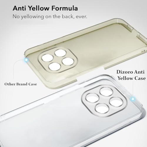 Image of DIZORO Compatible with Redmi Note 15 5G Back Cover Case Clear,[ Anti Yellow ][Military Grade Protection] Hard PC Back Cover Transparent