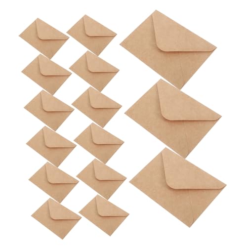 Happyyami 100個無地招待状用封筒 シンプルデザイン クラフト紙製 結婚式 卒業式 グリーティングカード用 書きやすく対応 多用途ホリデー封筒