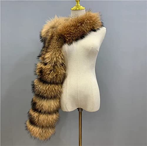 Women's Warm Fluffy Faux Fur One Shoulder Scarlf Stole Shawl Shrug Wraps with Collar2