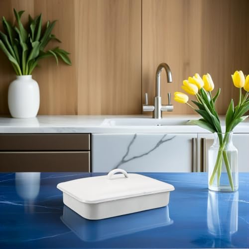 Bandeja para asar esmaltada rectangular antiadherente para horno e inducción 6