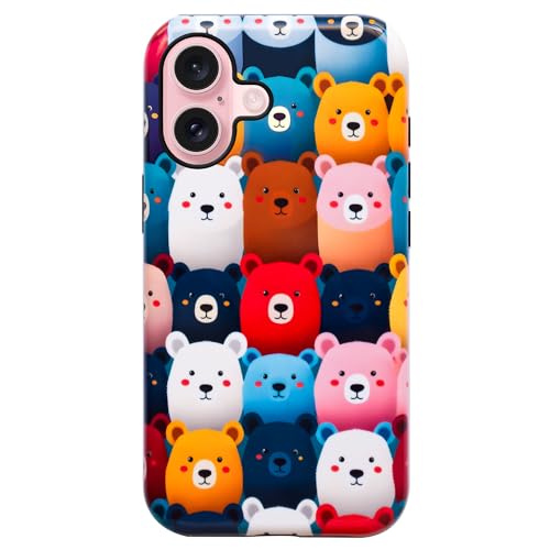 Coque feilinerheyi1 Bcov double couche antichoc ours mignon coloré - 6