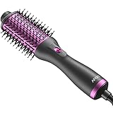 APOKE Brush Hair Dryer, Professional 1200W Ceramic Tourmaline Ionic Hot Air Styling Brush, One Step...