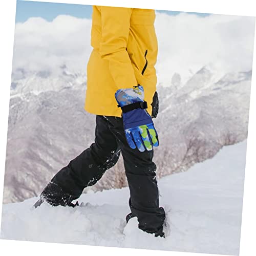 GALPADA Crianças 1 Par De Luvas De Esqui À Prova D'Água Luvas De Inverno Guantes Para Mujer Luvas E