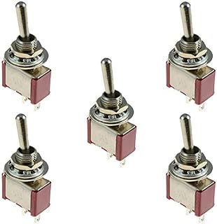 5 x On/Off Mini Small Toggle Switch Miniature SPST (Pack of 5)