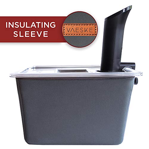 VÄESKE Sous Vide Container & Lid with Insulating Sleeve | Retains Heat