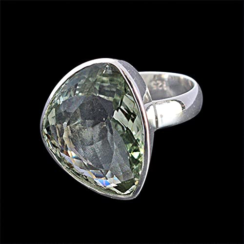 Bague améthyste verte argent anti-ternissement pour look bohème chic