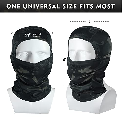 2 Pack Face Balaclava Ski Mask Cover For Women Men,Uv Protection Tactical Neck Gaiter Scarf Sun Hood For Fishing Cycling #TOP3