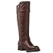 GLOBALWIN Women's Brown Quilted Knee High Boots Low Heel Comfortable Fashion Dressy Riding Boots For Women Size 8.5M