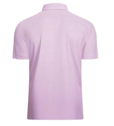 Alex Vando Mens Golf Shirt Moisture Wicking Classic Print Golf Shirts for Men