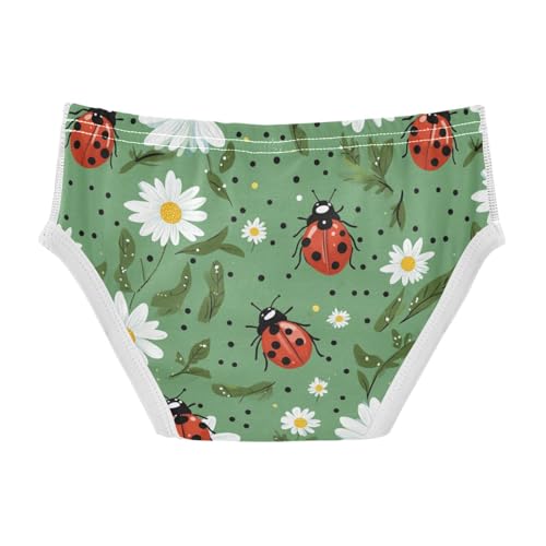 Wusikd Ladybugs Daisies Boys' Underwear Cotton Green Boys Briefs Soft Toddler Underwear 2T2