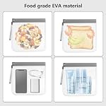 3Pcs Clear Travel Toiletry Bags 20 * 20cm Clear Bags TSA Approved Liquid Bags Leak Proof Travel Bag Carry On Airport Airline Compliant Bag Portable Waterproof Makeup Bags Airport Security (Grey)
