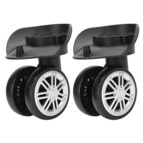 Weojeviy 1 Pair Luggage Replacement Wheels, Outdoor Mute Double Row Large Wheel Draw‑bar Box Code Case Suitcase Accessory4