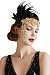BABAEYOND 1920s Headpiece Flapper Headband - Feather Crystal Headpiece Flapper Accessories (Gold Black)