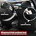 Muchkey Car Seat Covers Full Set for Toyota for Hilux 2004-2025 Car Seat Protector Waterproof Leather Seat Cushion Interior Accessories MK88 Black Front Pair and Rear with Pillow