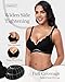 Vinfact Plunge Jelly Bras for Women No Underwire Wireless Lift V Bra Full Coverage Seamless T Shirt Everyday Sleep Bra Black XL