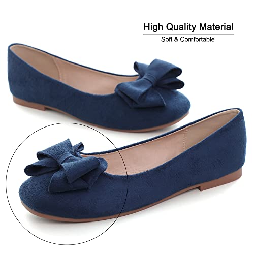 Image of Dear Time Women's Flats Shoes Bowknot Dressy Ballets Loafers Wedding Business Casual Walking Shoes