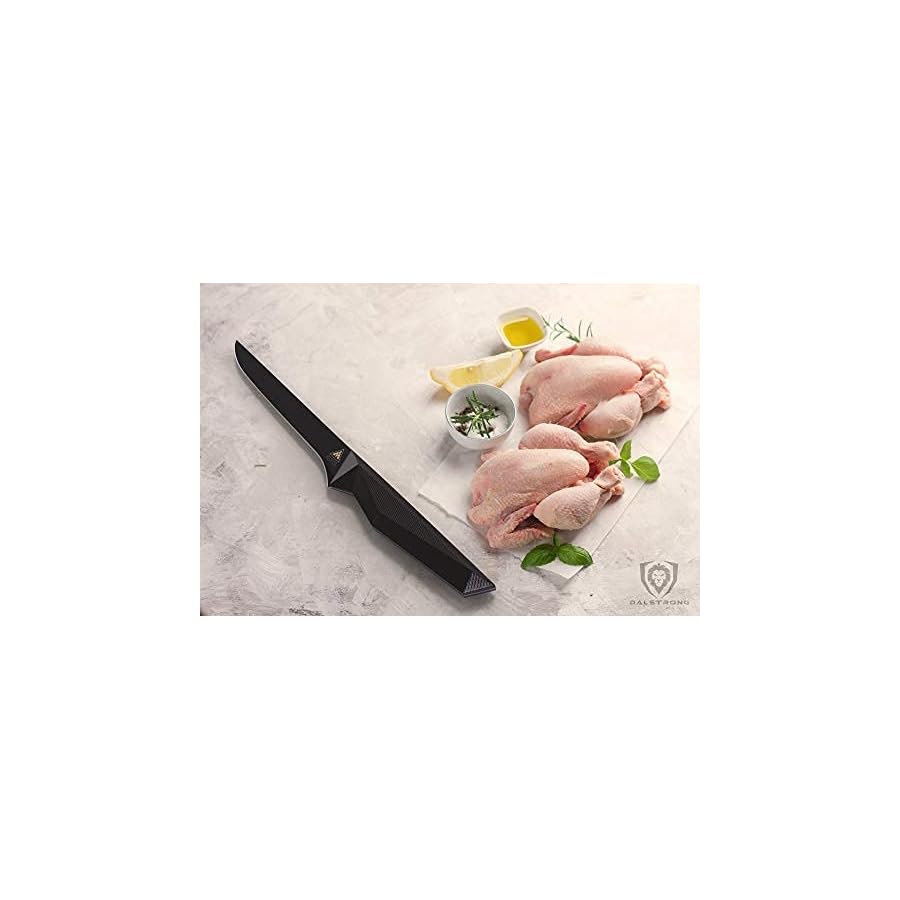 Dalstrong Boning Knife - 6 inch - Shadow Black Series - Black Titanium Nitride Coated - High Carbon - 7CR17MOV-X Vacuum Treated Steel - Fillet Knife - Meat Cutting, Carving - Sheath - NSF Certified