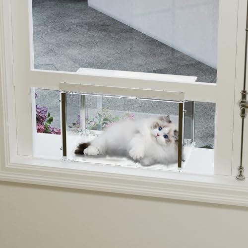 Sumerflos Caja acrílica con ventana para gatos