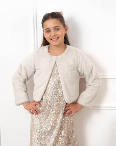 Image of BOLEROSE Girls Faux Fur Bolero Jacket