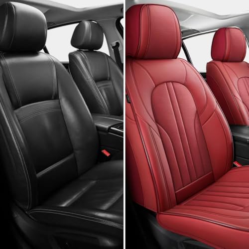 Image of Car Seat Covers,Car Seat Protector Waterproof,Seat Covers Front Set, Car Seat Protectors,Automotive Seat Covers Fit for Most Cars Wine Red