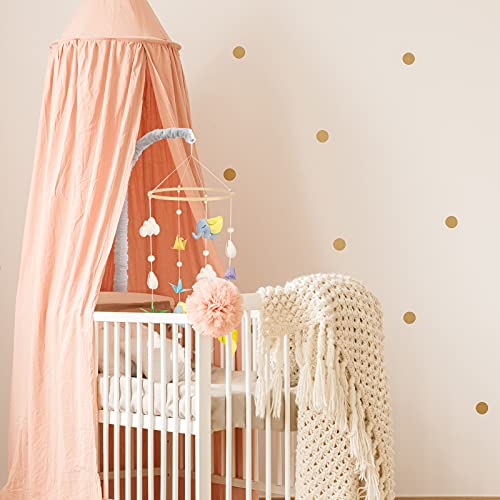 Tatuo 2 Pieces Nursery Crib Mobile Arm Cover Baby Crib Mobile Bed Bell Holder Cover Infant Music Box Toy Holder Cover Wind Chime Bracket Fabric Cover for Crib Mobile Arm DIY Mobile (White)