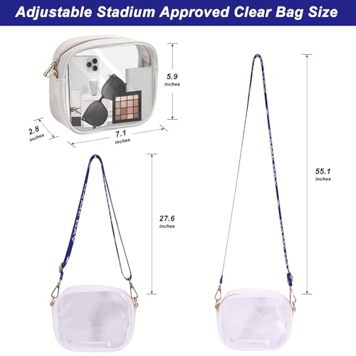 Clear Bag for Stadium Events Game Day Clear Purse Stadium Approved Football Crossbody Clear Bag for Concert Sports Events4