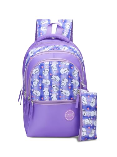 Image of Lavie Sport Whisker Backpack | 22 Liters | Rain Cover | Gift for Biys & Girls