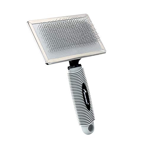 Rasqueadeira Emborrachada GermanHart Tamanho G para Cães, Cinza, Grande