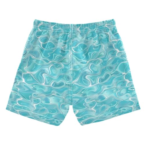 Sky Blue Wave Water Boys Swim Trunks Toddler Shorts Swimwear Boardshorts2