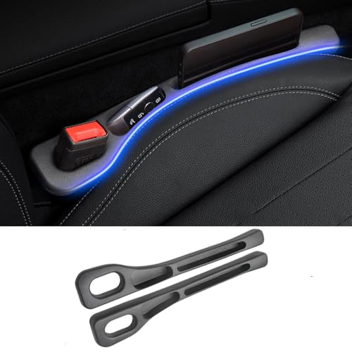 zjxtnb 2 Pezzi Riempitivo Sedili Auto per Mini Countryman (R60) 1.Generation 2011-2016 with-Cup-Holder, Striscia Riempimento Divario Sedile Lateral Gap Filler Spina Seggiolino Accessori,A/Black
