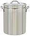 Bayou Classic 200-440 44-qt Stainless Turkey Fryer Kit Features 44-qt Stockpot w/Lid Poultry Rack & Lift Hook 14-in Tall Stainless Cooker Frame w/ 4-in Cast Aluminum Burner