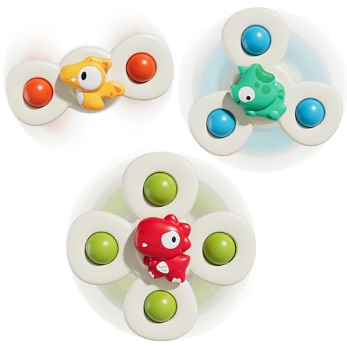 CalfQueen Dinosaur Suction Cup Spinner Baby Bath Toys for Kids Ages 1-3 - image 1