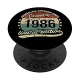 40° compleanno assolutamente fantastico dal gennaio 1986 vintage popsockets popgrip adesivo