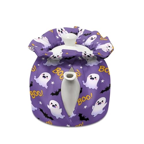 Image of Cute Ghost Teapot Bat Cozy Tea Pot Dust Cover Teapot Insulation Cover Decorative Teapot Cover Kettle Protective Kitchen Accessory for Hotel Restaurant Tea Party