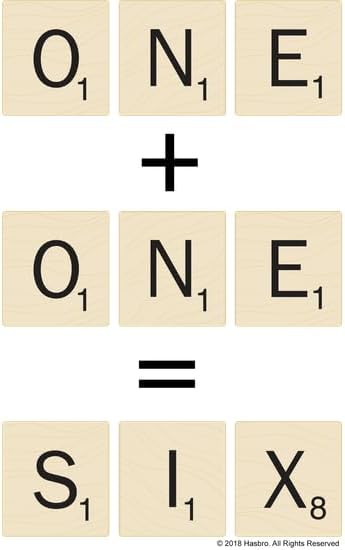 CafePress Scrabble One Plus One Six 20 Oz Ceramic Mega Mug 20 oz Ceramic Coffee Mega Mug