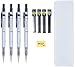 Druckbleistifte im 4er-Set, Größe: 0,3, 0,5, 0,7 und 0,9 mm Zeichnen, Illustrieren, für technische Zeichnungen und Konstruktionszeichnungen, zum Schreiben und für Hausaufgaben.