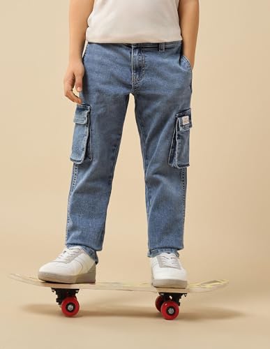 Image of Relaxed fit Boys Cotton Jeans