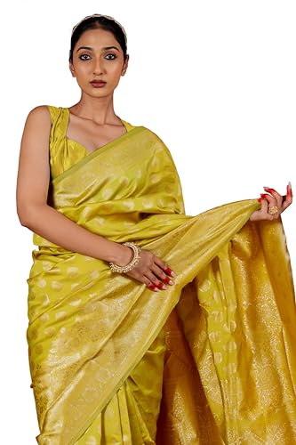 Image of Subham Women Sari Silk Cotton Kanjivaram | Soft Daily Wear Jacquard Design Saree with Blouse Piece