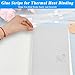 Lainballow 50 Pcs Glue Strips with Mesh Backing, 12 mm Thermal Glue Strips for Book Binding for 80-110 Sheet Capacity, Hot Melt Adhesive Book Repair Tape for Albums Crafts Textbook Books, 11'' × 0.5''