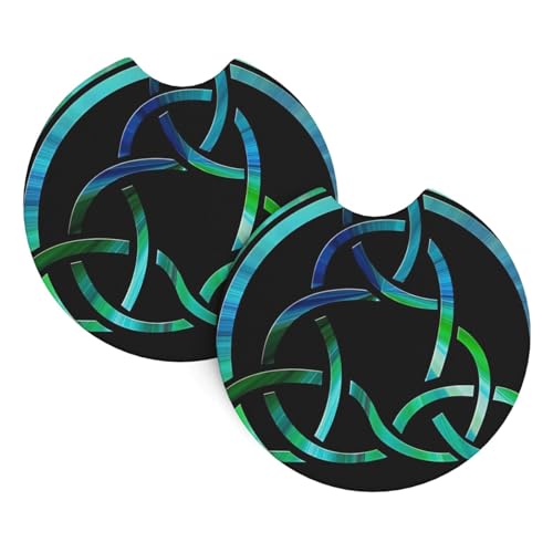 Set de 2 posavasos para autos de neopreno Negro