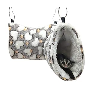 luckything Tunnelbuis speelgoed voor ratten, fretten, hangmat, accessoires, hol hangbed, hamsterkooi, kleine dierenbed…