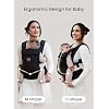 GROWNSY Baby Carrier, One-Click Release Clasp for Easy to Wear, Cozy Wraps Carrier Newborn to Toddler with Head Support(7-44lbs), Ergonomic & Lightweight for Infant to Toddler, Black
