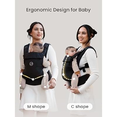 GROWNSY Baby Carrier, One-Click Release Clasp for Easy to Wear, Cozy Wraps Carrier Newborn to Toddler with Head Support(7-44lbs), Ergonomic & Lightweight for Infant to Toddler, Black